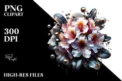 Glossy Rhododendron made of Shiny like Material | Watercolor Product Image 1