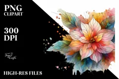 Abstract Vibrant Begonia PNG Product Image 1