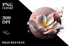 Abstract Golden Tulip PNG Product Image 2