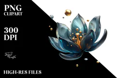 Abstract Golden Tulip PNG Product Image 2