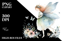 Washed Watercolor Boho Fairy PNG Product Image 2