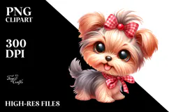 Cute Cartoon Yorkipoo PNG Product Image 2