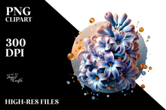 Abstract Golden Hyacinth PNG Product Image 2
