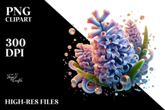 Glossy Hyacinth, Watercolor PNG Product Image 2