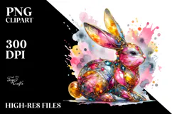 Bunny with Golden Insets, PNG Product Image 2