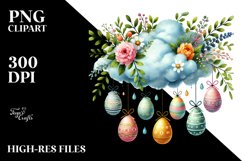 Easter Eggs Cloud, Transparent PNG Product Image 2