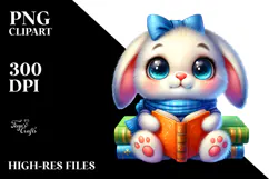Vibrant Goofy Baby Bunny PNG Product Image 2