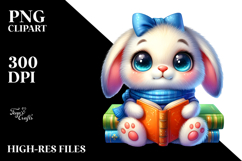 Vibrant Goofy Baby Bunny PNG Product Image 2