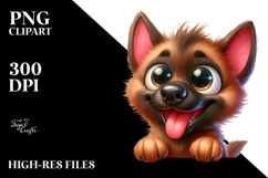 Happy Cartoon Malinois, PNG Product Image 2