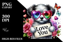 Puppy Love Sign Painting PNG Product Image 2