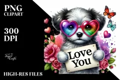 Puppy Love Sign Painting PNG Product Image 2