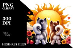 Cute Siberian Husky Sun PNG Product Image 2