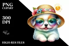 Colorful Puppy Sun es Clipart Product Image 1