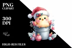 Cute Donkey with Santa Hat, Transparent PNG Product Image 2