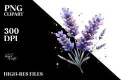 y Lavender Watercolor PNG Product Image 2
