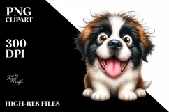 Funny Saint Bernard Popping Eyes Clipart Product Image 1