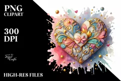 Colorful Pastel Heartwood PNG Product Image 2
