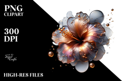 Abstract Glossy Hibiscus PNG Product Image 2