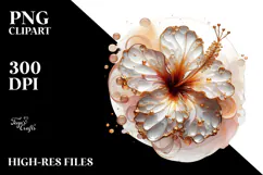 Abstract Glossy Hibiscus PNG Product Image 2