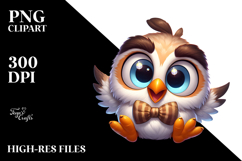 Playful Bird with Wide Anime Eyes Product Image 2