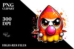 Angry Mini Bubble Gum Monster , PNG Product Image 2