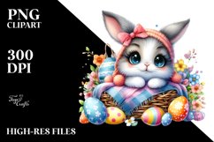 Colorful Crazy Cute Baby Rabbit PNG Product Image 2