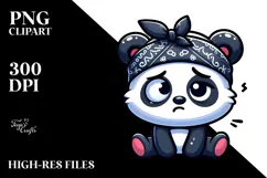 Ridiculously Cute Cartoon Panda PNG Product Image 2