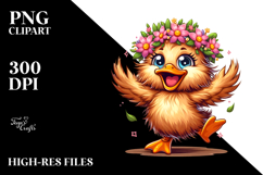 Dancing Duck with Flower Crown.png Product Image 2