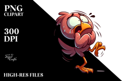 Silly Cartoon Bird PNG Product Image 2