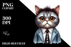 Cat in suit| Clipart Product Image 1