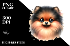 Watercolor Funny Pomeranian | Clipart Product Image 2