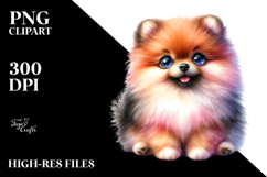 Watercolor Funny Pomeranian | Clipart Product Image 2