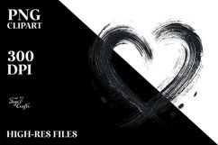 Simple Paint Brush Style Heart PNG Product Image 2