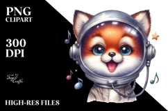 Energetic Baby Fox with Big Eyes PNG Product Image 2