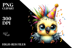 Energetic Baby Parrot with Big Eyes PNG Product Image 2