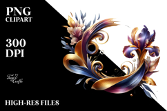 Abstract Iris Frame PNG Product Image 2