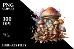 Glossy Stained Mushroom, Transparent PNG Product Image 1