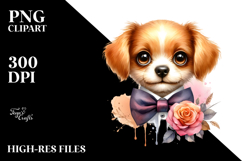 Funny Dog with Bow and Tie, Transparent PNG Product Image 2