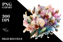 Abstract Stained Orchid, Sublimation PNG Product Image 2