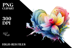 Abstract Vibrant Pastel Daffodil Material PNG Product Image 2
