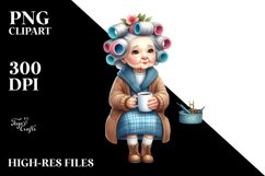 Old Lady Sitting on Bench Product Image 3