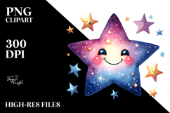 Whimsical Smiling Star PNG Product Image 2