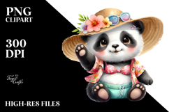 Adorned Baby Panda with Beachwear, High-Res PNG Product Image 2