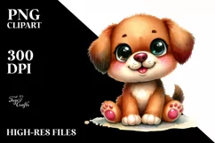 Smiling Baby Plush Dog Clipart Product Image 3