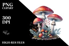 Detailed Mushroom Watercolor Splash Product Image 3