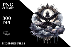 Gothic Fairy on Cloud PNG Product Image 2