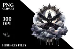 Gothic Fairy on Cloud PNG Product Image 2