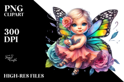 Colorful Fairy Baby in Tango Dancer&#039;s Dress, High-Res PNG Product Image 2