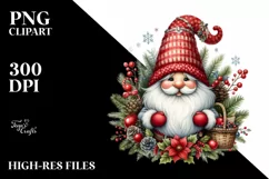 Detailed Christmas Gnome, PNG Product Image 3