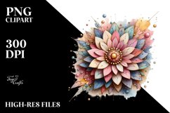 Abstract Golden Floral Splash | Clipart Product Image 3